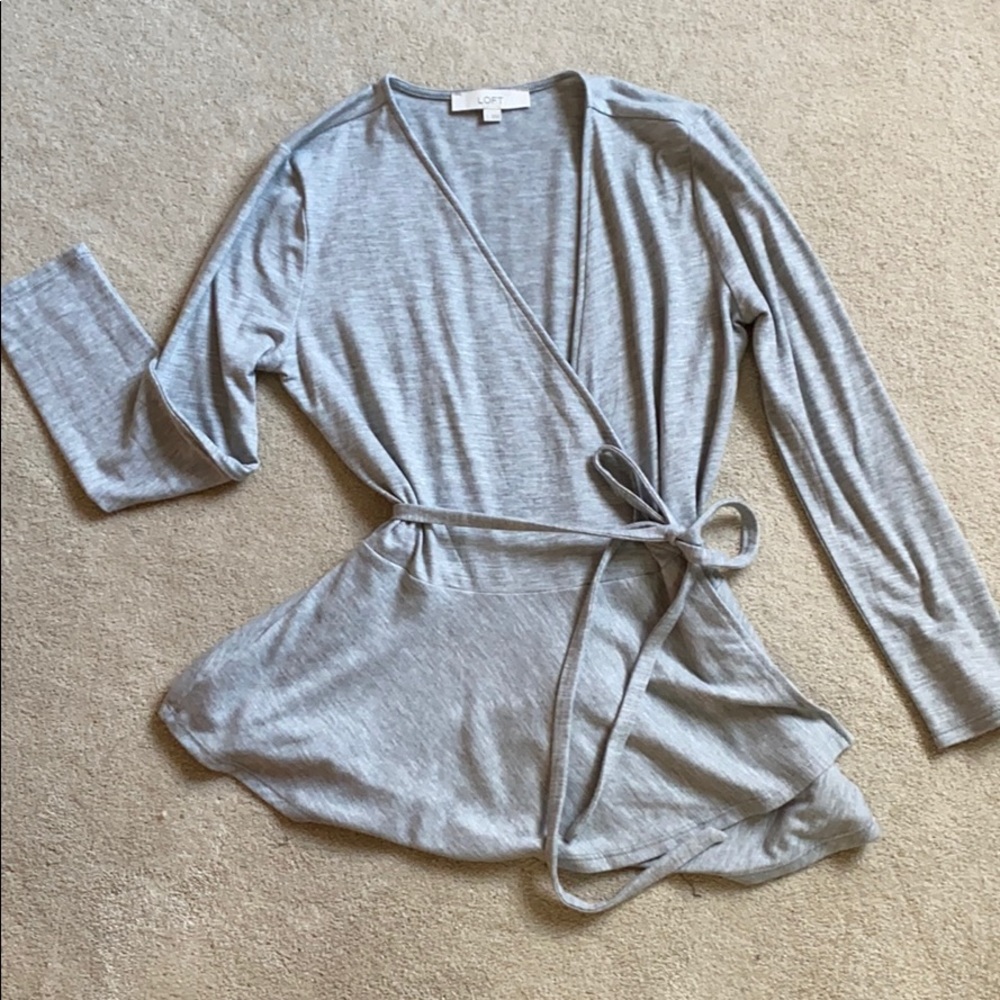 Super soft peplum wrap